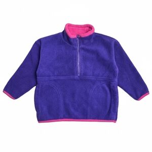 Vintage Alpine Ridge KIDS Purple Pink Quarter Zip Fleece Pullover YOUTH 4